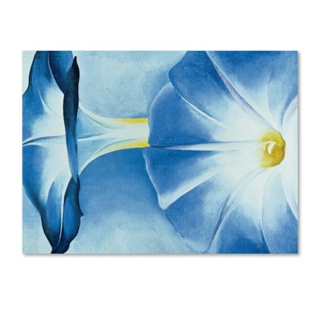 Georgia O'Keefe 'Blue Morning Glories' Canvas Art,18x24